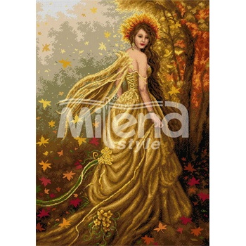 Milena Style Есенна фея - гоблен със схема конци dmc 1: 4