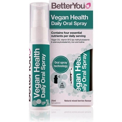 BetterYou Vegan Health D3 B12 železo a jód ve spreji 25 ml