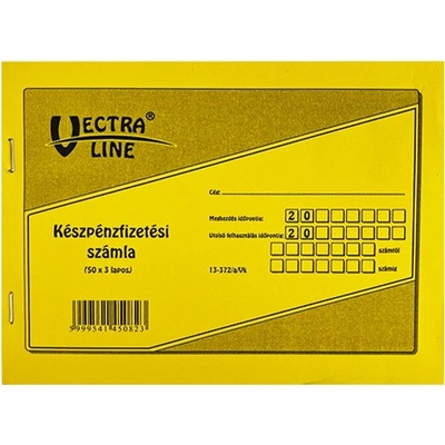 VECTRALINE Отпечатана фактура за касова наличност VECTRALINE A/5 в легнало положение 50x3 листа 1 ДДС B13-372/A/07 (B13-372/A/07)