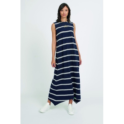 La Martina Woman Long Dress Sleeveless St modrá