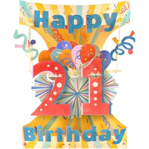 Santoro 3D картичка Santoro Swing - Happy 21 Birthday (SC234)