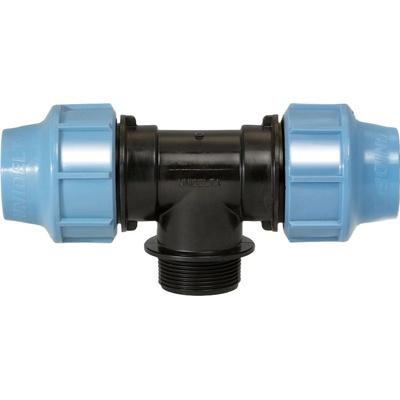 UNIDELTA PE T-kus s vonkajším závitom 32 mm x 1/2 "x 32 mm - Polyetylen UNI1010032002