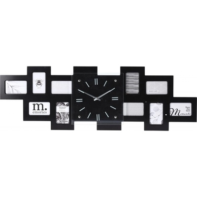 Home Styling Collection Nástěnné hodiny s 10 fotorámečky, 80 × 4 × 26 cm – Zbozi.Blesk.cz
