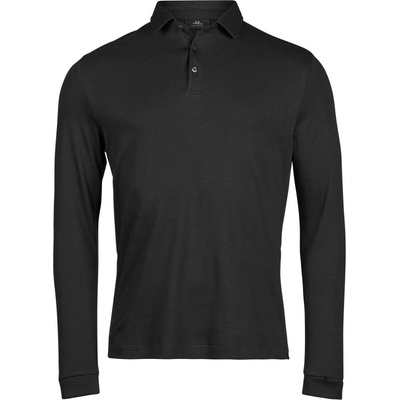 TeeJays polokošile Pima TJ 1442 dlouhý rukáv pánská COT18144200201-black