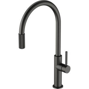 Omnires Графитен кухненски смесител Omnires Switch с 3 посоки, за филтрирана вода (SW9057GR)