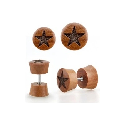 Piercingate falešný piercing hvězdička PFA00292 dřevěné části: