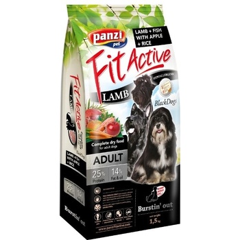 Panzi Fit Active Hypoallergenic BlackDogs Lamb, Fish & Apple Rice 1,5 kg
