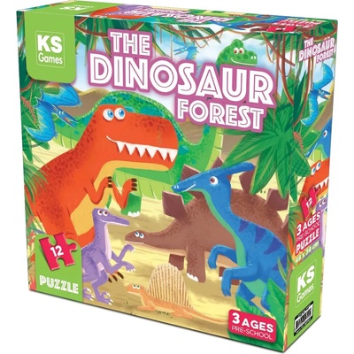 KS Games Пъзел KS Games от 12 части - Динозавърска гора (PRS32703)