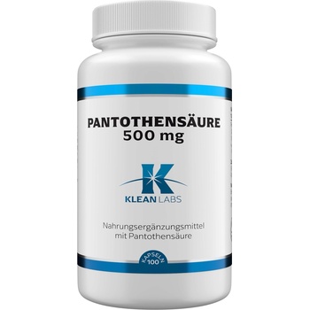 KLEAN LABS Пантотенова киселина (B5) 500 mg - 100 капсули