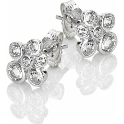 Hot diamonds očarujúce strieborné náušnice s diamantom a topazy Tender DE836