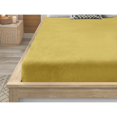 Textilomanie Prostěradlo mikroplyš SOFT hořčicové 90x200