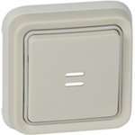 Legrand Бутон с индикация за вграждане IP55 моноблок с рамка цвят Бял Plexo - 069861 (069861)