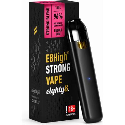Eighty8 E8High DISPOSABLE VAPE vaporizačné pero Bubblegum 1 ml