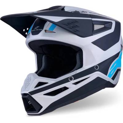 Alpinestars Supertech M3 Heat Strieborná/Modrá/Čierna matná