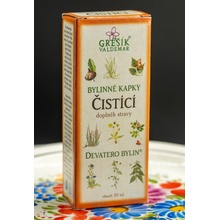 Grešík Čistící bylinné kapky Devatero bylin 50 ml