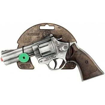 Gonher Policejní revolver Gold colection stříbrný kovový 12 ran (gon1271)