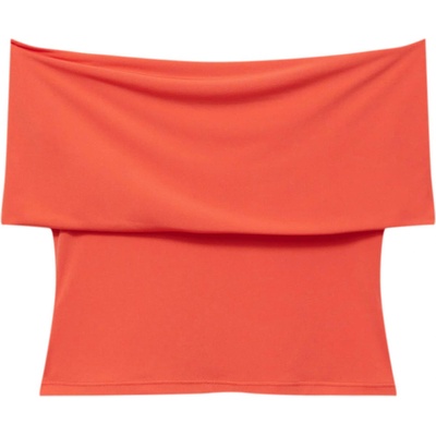 Pull&Bear Тениска оранжево, размер XS