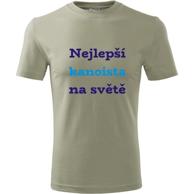 Tričko nejlepší kanoista na světě dárek pro kanoistu khaki