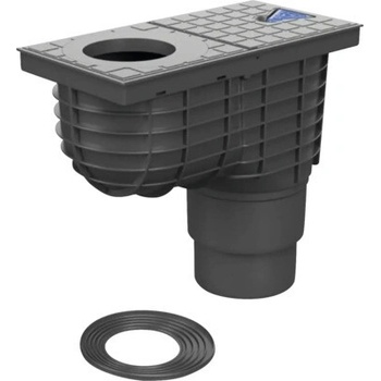 Haco Lapač strešných vôd univerzálny LSVU DN 125/110 čierny