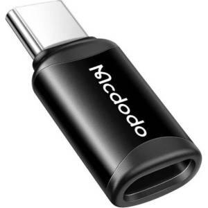 Mcdodo Адаптер Mcdodo, от Lightning(ж) към USB-C(м), до 15W, бързо зареждане и синхронизация за USB-C устройства, черен (OT-7700)
