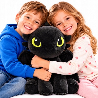 7 Toys Kolorów Plyšová Hračka Čierny Drak Nočná Zúrivosť 60 cm