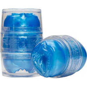 Fleshlight Quickshot Vantage - прозрачен двоен мастурбатор (син) - desirel