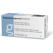 Sanova Suppositoria glycerini Glycerínové čípky Classic 2 g 10 ks