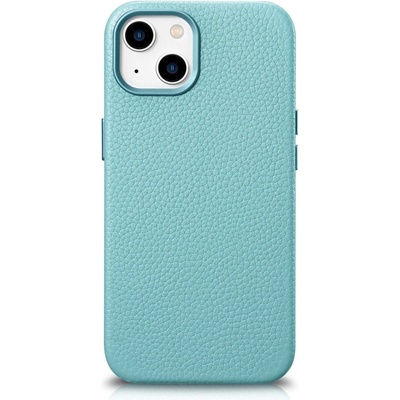 ICARER Кейс от естествена кожа iCarer Litchi Premium за iPhone 14 Plus, магнитен, съвместим с MagSafe, Зелен (WMI14220711-GN) (WMI14220711-GN)