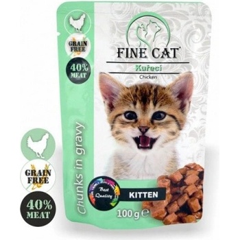 Fine Cat Grain Free kitten kuracie v omáčke 100 g