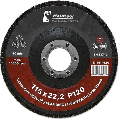 Molatool Lamelový brusný kotouč 115 mm P120 K115-P120