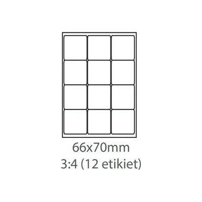 etikety Samolepiace 66x70 univerzálne biele (1000 listov A4/bal.) ECO-06607000F