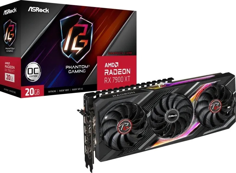 ASRock AMD Radeon RX 7900 XT Phantom Gaming 20GB GDDR6X OC (RX7900XT PG 20GO)