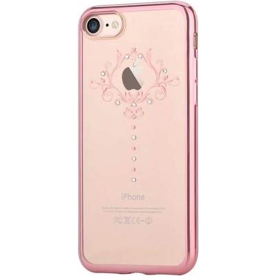 DEVIA Crystal Iris Case - силиконов (TPU) калъф за iPhone 8 Plus, iPhone 7 Plus (с кристали Сваровски) (розово злато)