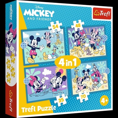 TREFL Mickey Mouse Priatelia 4v1 35 48 54 70 dielov