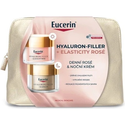 Eucerin Hyaluron-Filler + Elasticity Rosé denní krém 50 ml + noční krém 50 ml