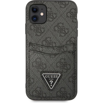 Image 1 of GUESS Гръб Guess 4G Saffiano Double Card Case за iPhone 11 - Черен