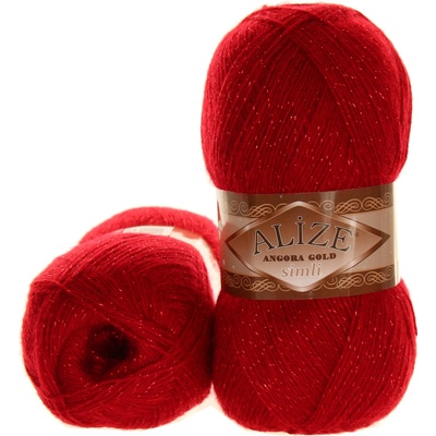 Alize Angora Gold Simli 106 červená