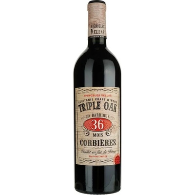 Vignobles Vellas Corbières Triple Oak 15% 0,75 l (holá láhev)