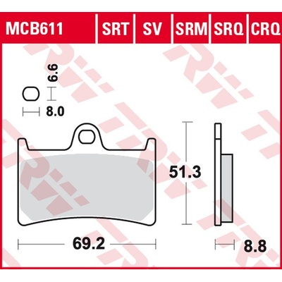 TRW ZF brzdové destičky KH252 KH380 sintrované závodní YAMAHA FZ6 07-10, FZS 600 98-01, MT-07 14-17, TRACER 700 16-, FZ8 10-16, MT-09 16-, TDM 900 02-14, XT 1200Z SUPER TENERE 10-, FJR 1300 01-16, XJR – Hledejceny.cz
