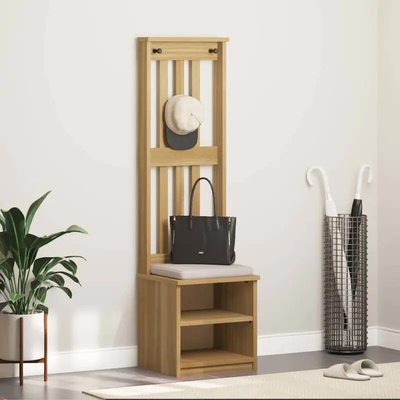 Předsíňový strom SANDENS 45x40x159,5 cm Borovicový masiv Hnědá 4010479