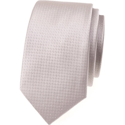 Avantgard Kravata Slim Lux 571-22309 pudrová/stříbrná – Zboží Dáma