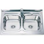 Inter Ceramic Кухненска мивка ick ss8060p - алпака, две корита (ick ss8060p) Мивка за вграждане