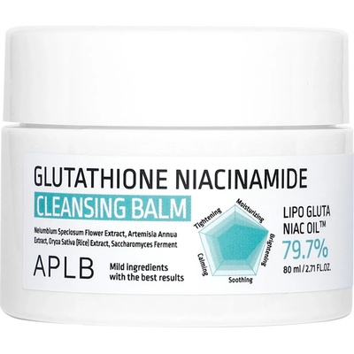 APLB Glutathione Niacinamide Cleansing Balm хидратиращо-осветяващ балсам за отстраняване на грим 80 мл