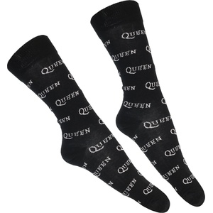 ROCK OFF Чорапи Queen - Logo Repeat Mono - ROCK OFF - QUSCK09MB