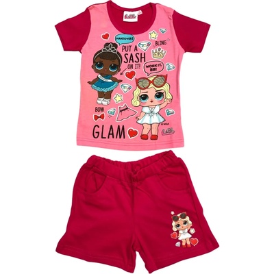 Setino Летен плажен комплект LOL Surprise - тъмно розов Размер - деца: 110