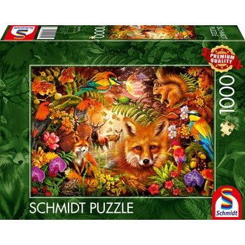 Schmidt Spiele Пъзел Schmidt от 1000 части - Цветя, пух и пера (59795)