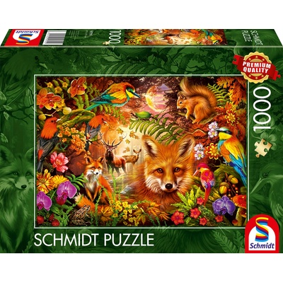 Schmidt Spiele Пъзел Schmidt от 1000 части - Цветя, пух и пера (59795)
