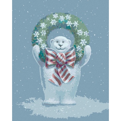 Malování podle čísel MEDVÍDEK S VĚNCEM SUE ELLEN BROWN