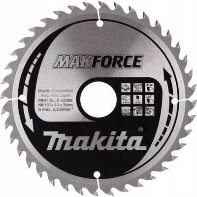 Makita Kotouč pilový Makforce 165x30 40 zubů B-32306