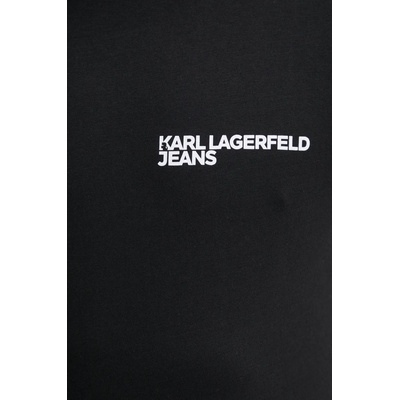 Karl Lagerfeld Jeans Памучна тениска Karl Lagerfeld Jeans в черно с принт A1M17003 (A1M17003)